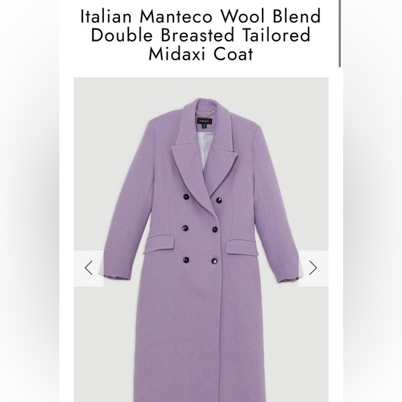 Manteco 100% Wool Lilac Coat Sold at Zara - Picture 5 of 6